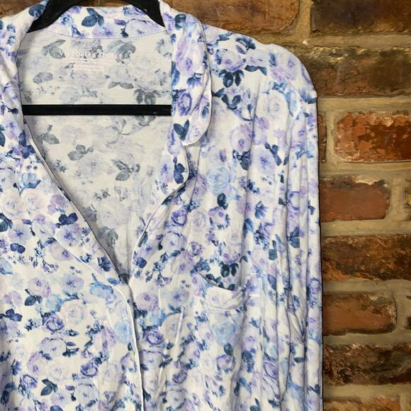 Victoria's Secret Blue Floral Stretch Modal Sleepwear Pajama Set Women's Size XL - Picture 7 of 10